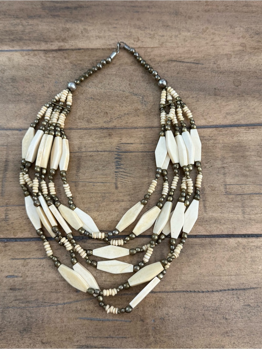 Multi Strand Beaded Statement Necklace